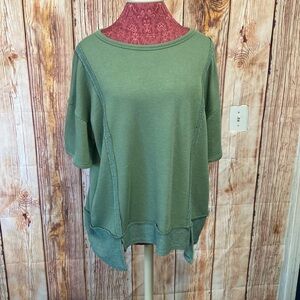 Green Knit Pullovers Sweater by Homebody called‎ The Karlee Xl Size